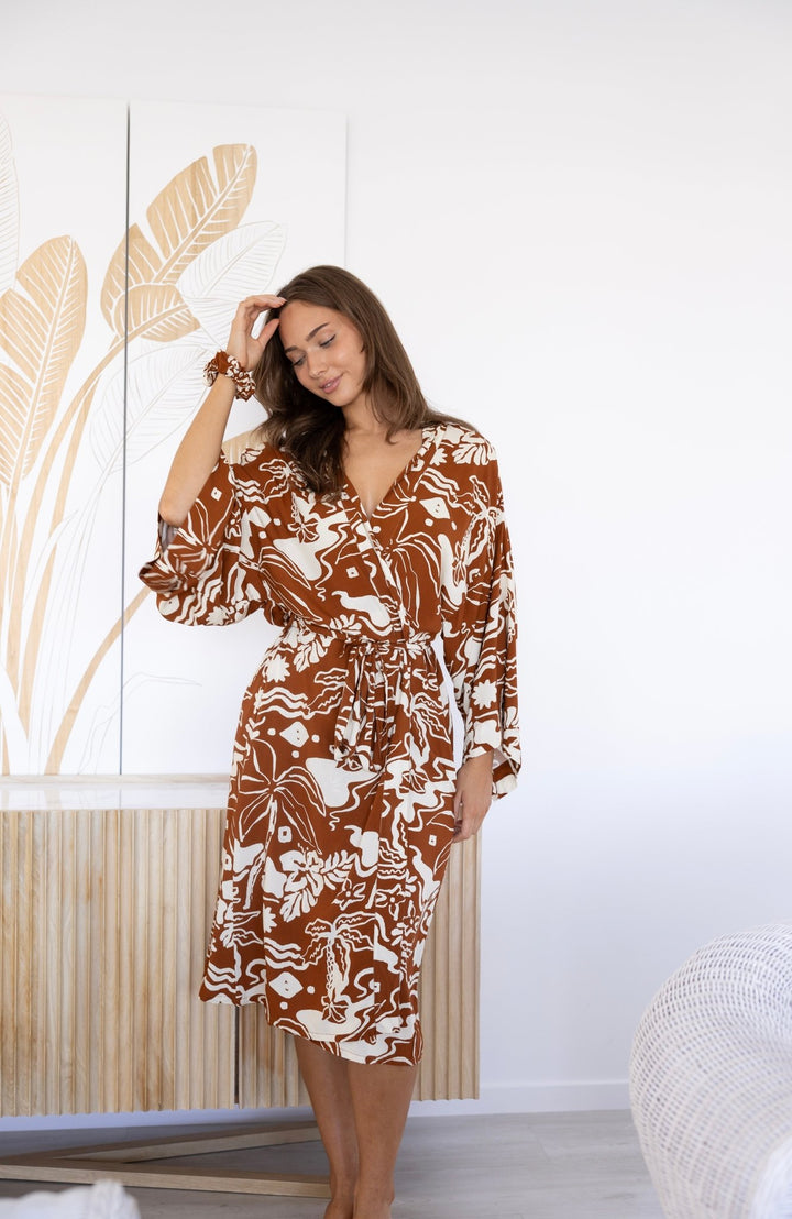 Ischia Kimono Robe - Lucia