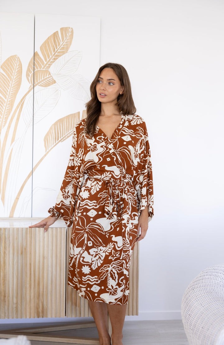 Ischia Kimono Robe - Lucia