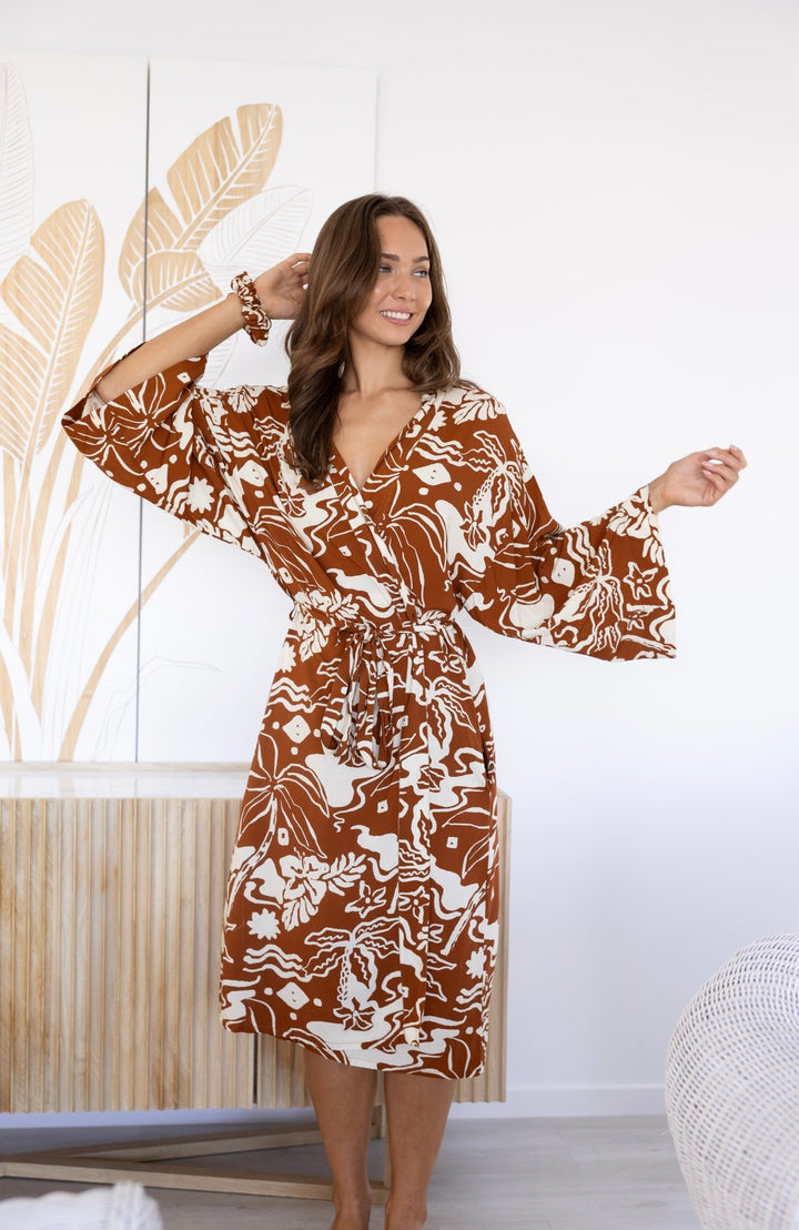 Ischia Kimono Robe - Lucia