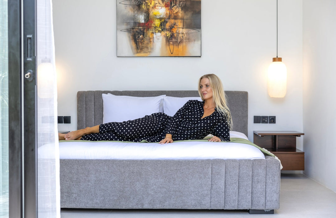 Lucia Pyjama Set Black and White Polka Dots - Lucia