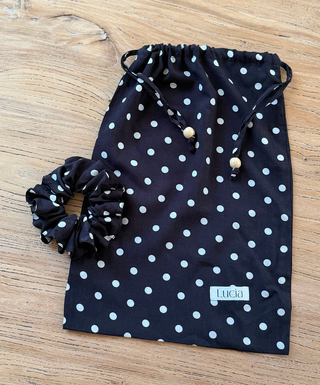 Mika PJ Set Black & White Polka Dot - Lucia