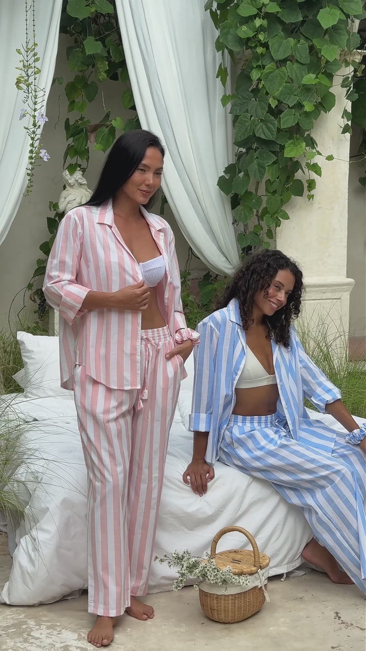 Lucia PJ Set Blue & White Stripes