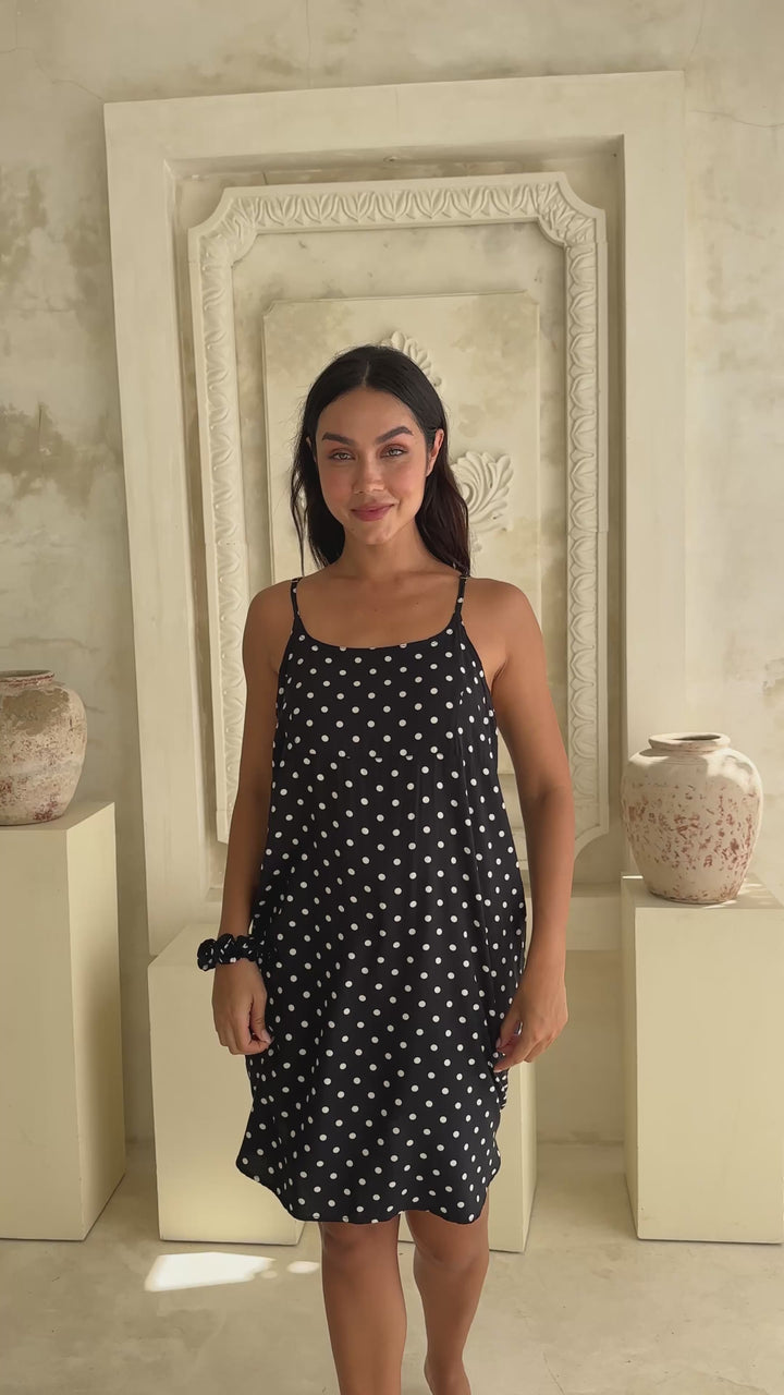 Black & White Polka Dot Nightie